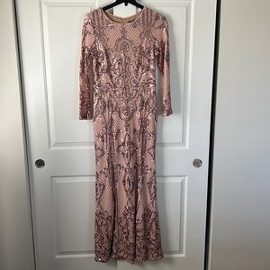 Betsey & Adam sequin formal gown